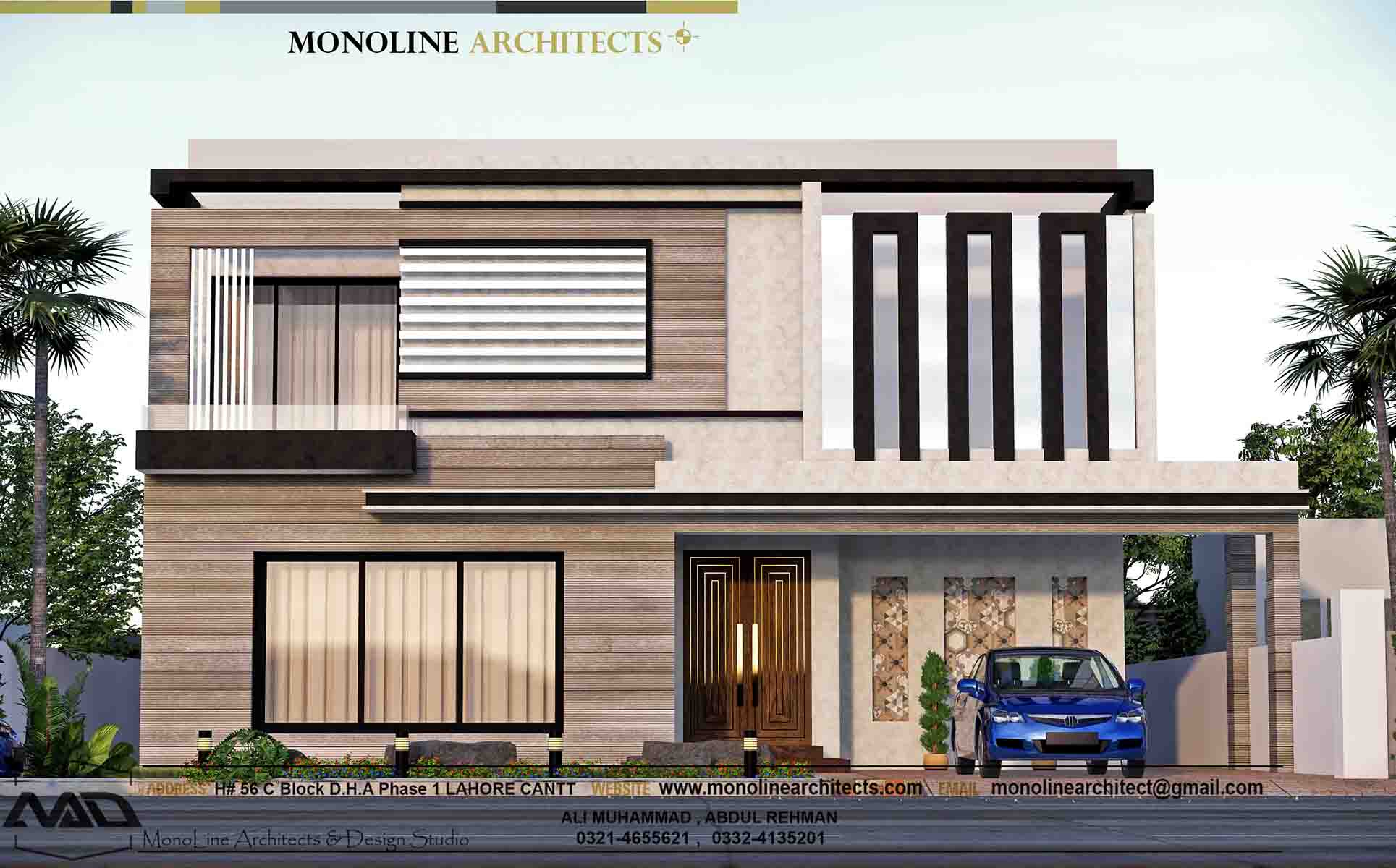 Bahria town kanal house 2 by monoline architects