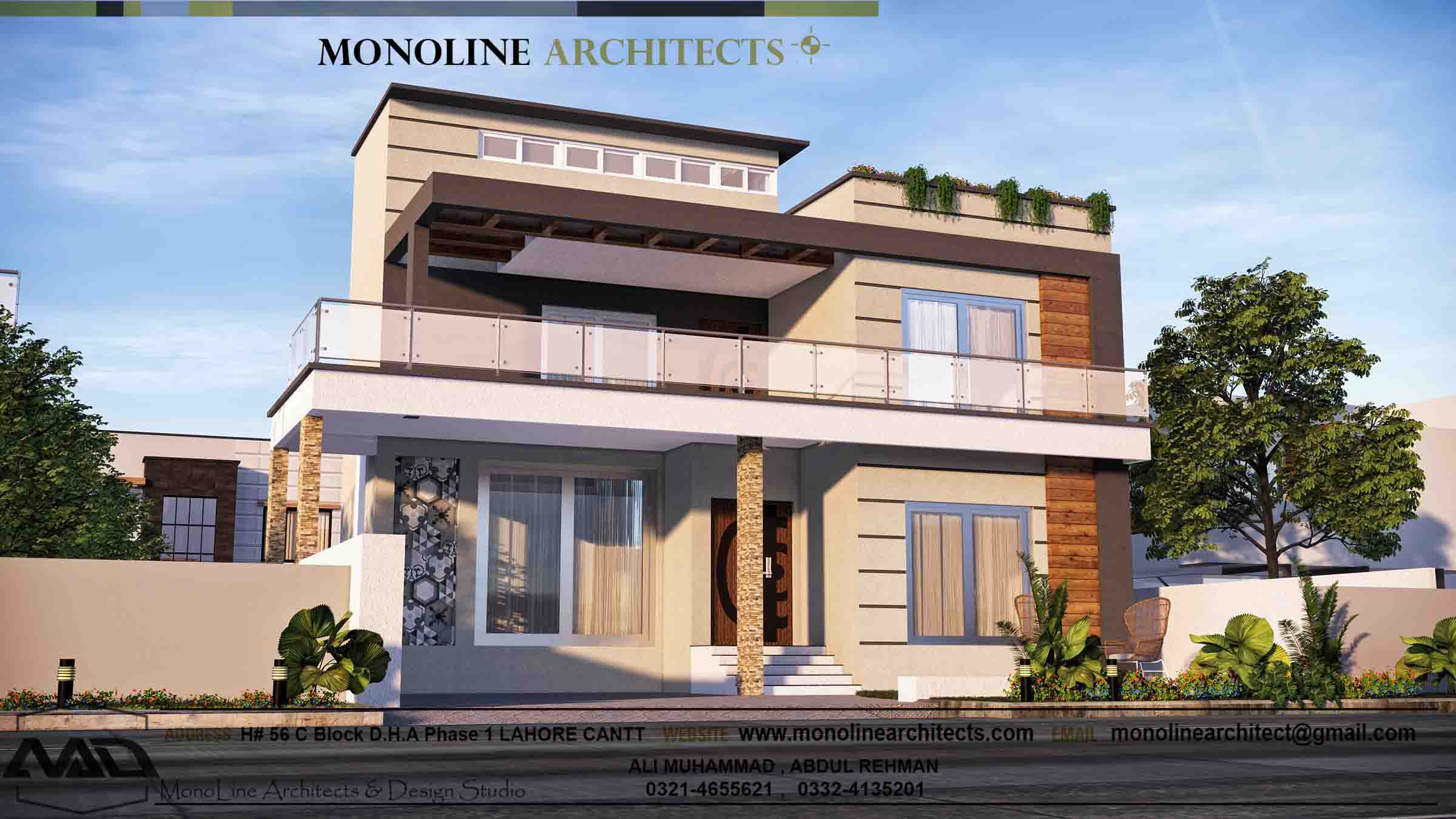 1 kanal house design by monoline architects